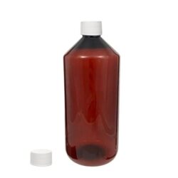 Botella 1.000 ml PET Topacio con Tapón Blanco Sin Disco (28/410) - Botellas