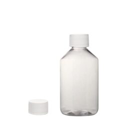 Botella 200 ml PET Transparente con Tapón Blanco Sin Disco (28/410) - Botellas PET