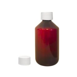 Botella 250 ml PET Topacio con Tapón Simple Blanco Sin Disco (28/410) - Botellas PET