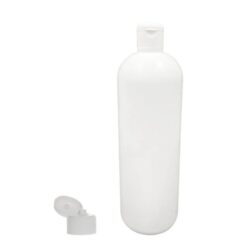Botella 1.000 ml HDPE Blanco Hombro Curvo con Tapón Bisagra Blanco (28/410) - Botellas