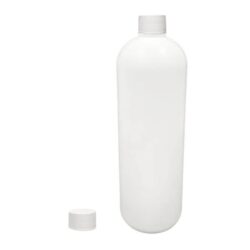 Botella 1.000 ml HDPE Blanca Hombro Curvo con Tapón Blanco Sin Disco (28/410) - Botellas