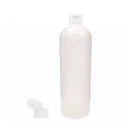 Botella 1.000 ml HDPE Traslucido Hombro Curvo con Tapón Bisagra Blanco (28/410) - Botellas