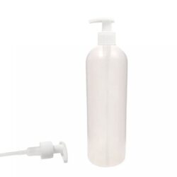 Botella 1.000 ml HDPE Traslucido Hombro Curvo con Dosificador Blanco Ancho (28/410) - Botellas