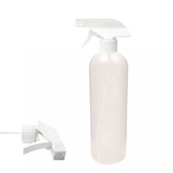 Botella 1.000 ml HDPE Traslúcido Hombro Curvo con Tapón Vaporizador Pistola Blanca (28/410) - Botellas