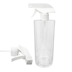 Botella 1.000 ml PET Transparente Hombro Recto con Pistola Trigger Blanca (28/410) - Botellas