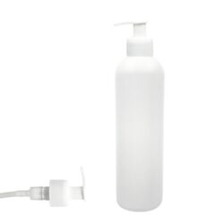 Botella 500 ml HDPE Blanco Hombro Curvo Dosificador Estrecho Blanco (28/410) - Botellas