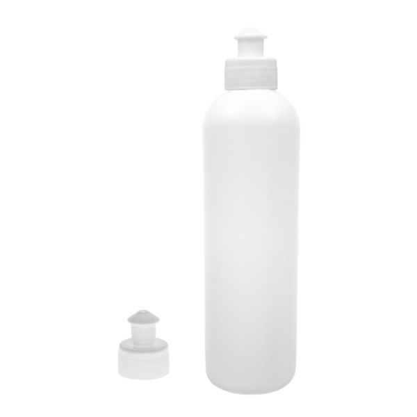 Botella 500 ml HDPE Blanco Hombro Curvo Push Pull Blanco (28/410) - Botellas