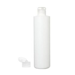 Botella 500 ml HDPE Blanca con Tapón Bisagra Traslúcido (28/410) - Botellas