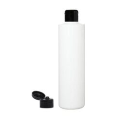 Botella 500 ml HDPE Blanca con Tapón Bisagra Negro (28/410) - Botellas