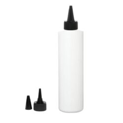 Botella 500 ml HDPE Blanca con Tapón Cánula Negro y Capuchón Rosca (28/410) - Botellas