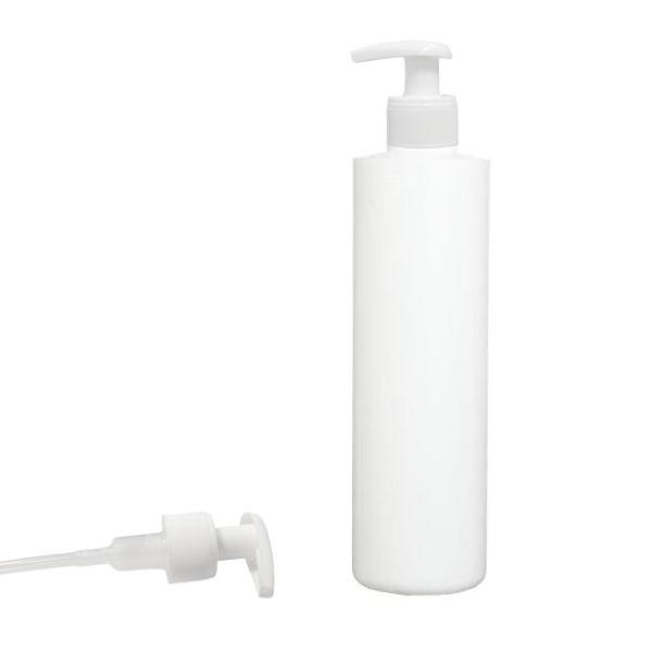 Botella 500 ml HDPE Blanca con Dosificador Ancho Blanco (28/410) - Botellas