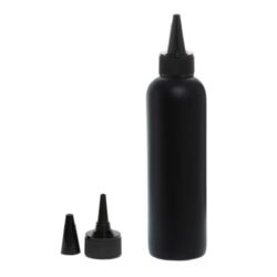 Botella 500 ml HDPE Negro Hombro Curvo Cánula Negra (28/410) - Botellas