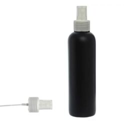 Botella 500 ml HDPE Negro Hombro Curvo Vaporizador Traslúcido (28/410) - Botellas