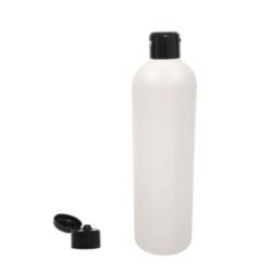 Botella 500 ml HDPE Traslucido Hombro Curvo Bisagra Negro (28/410) - Botellas