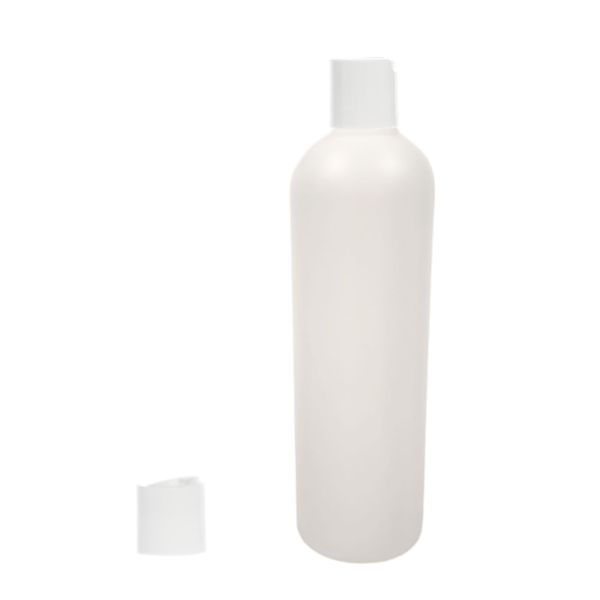 Botella 500 ml HDPE Traslucido Hombro Curvo Disc Top Blanco (28/410) - Botellas