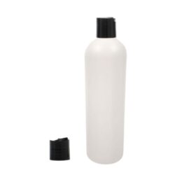 Botella 500 ml HDPE Traslucido Hombro Curvo Disc Top Negro (28/410) - Botellas