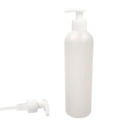 Botella 500 ml HDPE Traslucido Hombro Curvo Dosificador Ancho Blanco (28/410) - Botellas