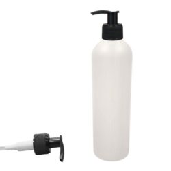 Botella 500 ml HDPE Traslucido Hombro Curvo Dosificador Estrecho Negro (28/410) - Botellas