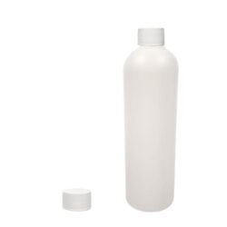 Botella 500 ml HDPE Traslucido Hombro Curvo Tapón Simple Sin Disco Blanco (28/410) - Botellas