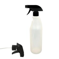 Botella 750 ml HDPE Traslúcido con Pistola Spray Negro (28/410) - Botellas HDPE