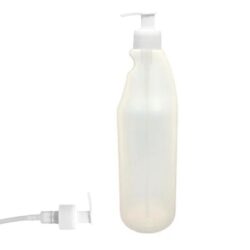 Botella 750 ml HDPE Traslúcido con Dosificador Estrecho Blanco (28/410) - Botellas HDPE